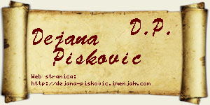 Dejana Pisković vizit kartica